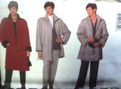 5275 BUTTERICK EZ BOXY REVERSE FLARE ZIP COAT LENGTHS PATTERN 20-24